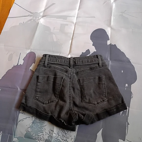 By Rewash Charcoal Jean Shorts Size 00/23 - Picture 4 of 7